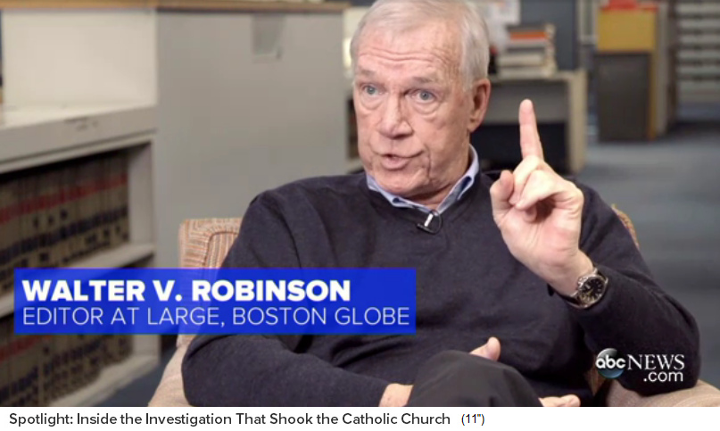 Walter Robinson, editor en
                  jefe del Globo de Boston (Boston Globe)