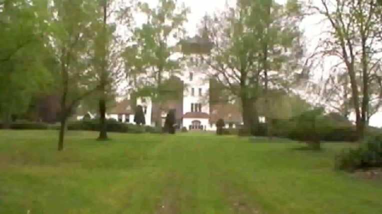 Castle in the forest near
                Holten (Holland), park area with the tower