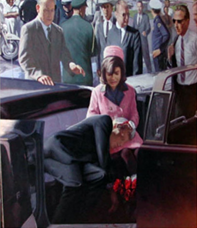 Gem�lde von Marc Johns: Ermordung von Kennedy
                  1963