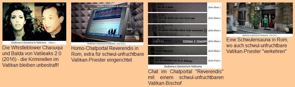 Vatileaks 2,0 -
                        schwule Priester mit Chats und in der
                        Schwulensauna an der Schwulenstrasse in Rom