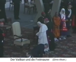 Das Religionstreffen am Vatikan
                    vom 28. Oktober 1999, dem Buckelpapst fehlt eine
                    Behandlung seines Buckels