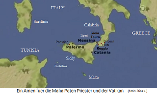 Map
                                        with southern Italy, Calabria
                                        and Sicily