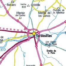 Karte: Position von Tordesillas