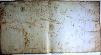 Weltkarte von Caveri 1502-1504; world map,
                        mapa del mundo