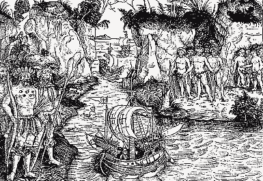 Vespucci : Mundus Novus: Darstellung
                      �bergrosser Indios