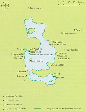 Tenochtitlan : Karte mit See