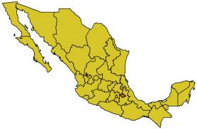 Mexiko / Mexico: Position von Tlaxcala,
                          Karte, carte, mapa