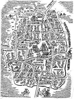 Tenochtitlan / Tenochtitl�n : Planskizze