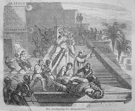 Tenochtitlan / Tenochtitl�n: Die Zerst�rung
                        der G�tzenbilder