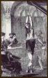 "Christian" Torture: The
                            questioned person is hanged on the hands