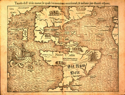 Weltkarte von Sebastian M�nster 1552