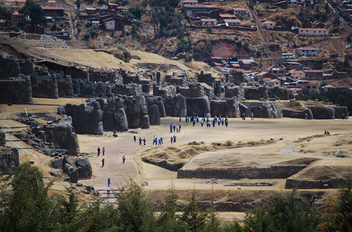 Die Festung von
                          Sacsayhuam�n oberhalb von Cusco
