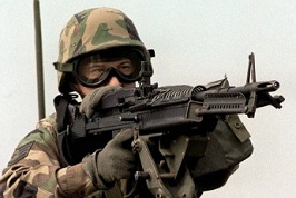 Das "christliche"
                            Maschinengewehr f�r die Massenvernichtung