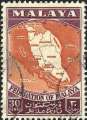 Die Halbinsel Malaya auf einer Briefmarke