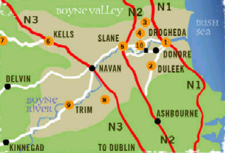 Provinz Meath mit Fluss Boyne
                          River