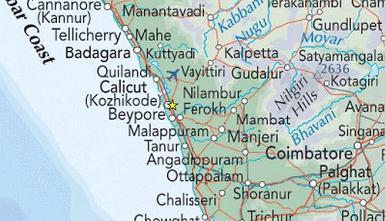 Position von
              Calicut / Koshikode