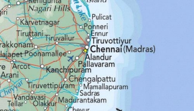 Die Position /
                        posicion von Madras / Chennai