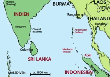 Karte mit Indien, Ceylon, den
Nikobaren-Inseln und Sumatra Karte mit Indien,
Ceylon, den Nikobaren-Inseln und Sumatra