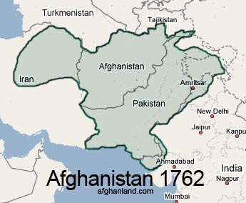 Karte
des Afghanischen Reichs von 1762 Karte des
Afghanischen Reichs von 1762