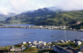 Unalaska, eine der Aleuten-Inseln Unalaska, eine der Aleuten-Inseln