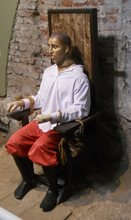 Inquisition im Vizek�nigreich Peru in
                          Lima: Folter mit dem Anbinden an einen Stuhl