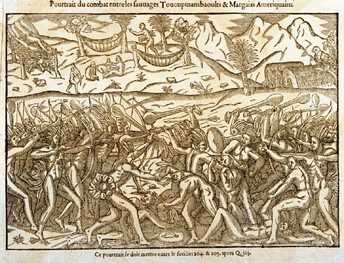 Jean de L�ry
                      1578: Indianerschlacht