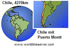 Karte von
                Chile mit Puerto Montt