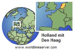 Karte von
              Holland mit Den Haag